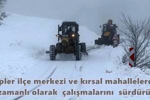 Bafra Belediyesi’nden Karla Mücadelede Kesintisiz Çalışma